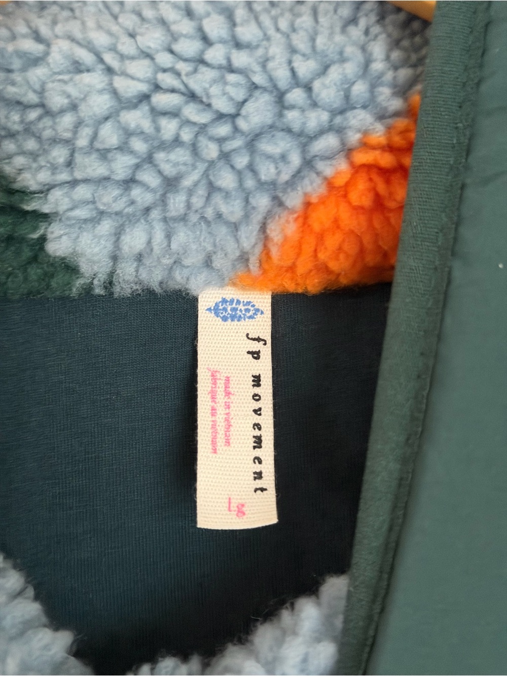 Free People Movement Rocky Ride Hit The Slopes Sherpa Pullover Sweater Sz Large - Picture 7 of 14